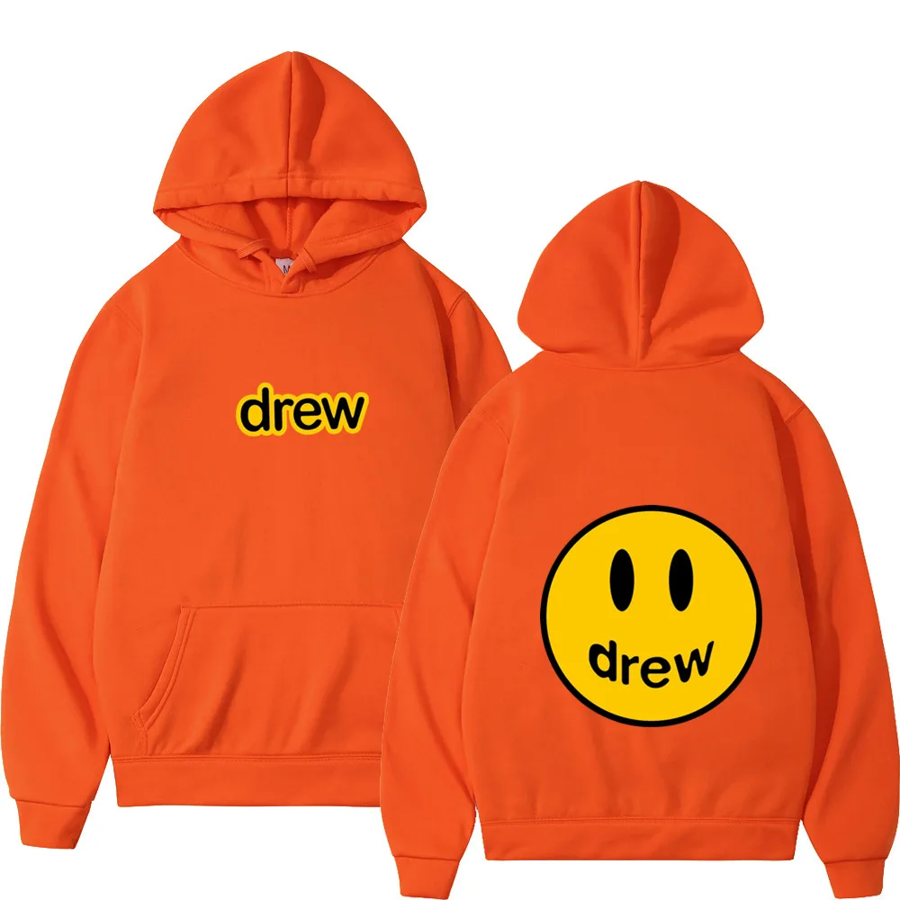 drew house fashion justin bieber men hoodie unisex sweatshirt women hoody hip hop light blue mens hoodies clothes streetwear free global shipping
