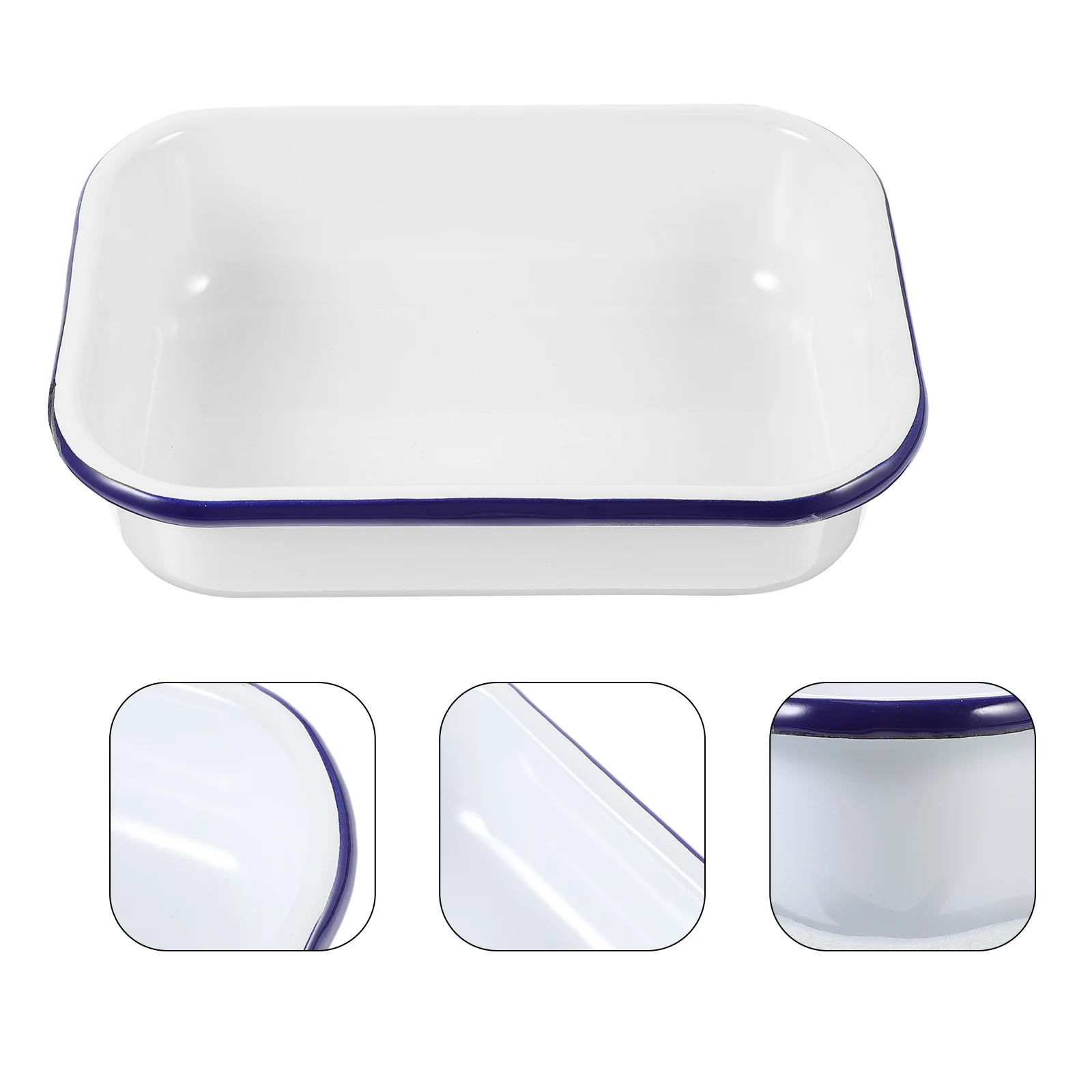 

Enamel Storage Pan Fruit Storage Tray Baking Tray Food Storage Pan Household Baking Tray