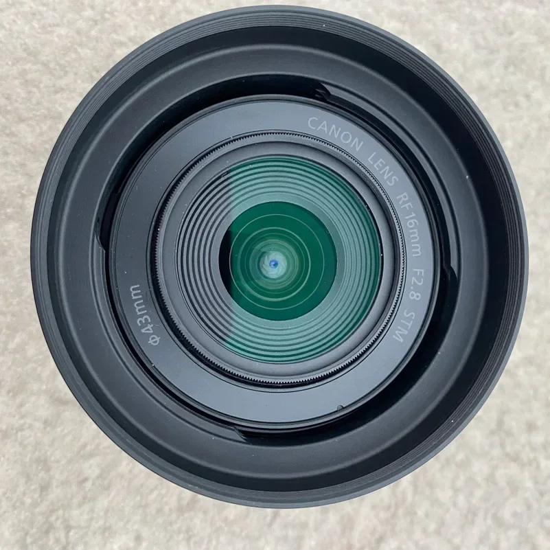 Металлическая байонетная реверсивная бленда для объектива камеры Canon RF 16mm f2.8 STM на EOS R RP R8 R3 R5 R6 Mark II заменяет EW-65C (art.: 3920cc70322af) - 3920cc70322af