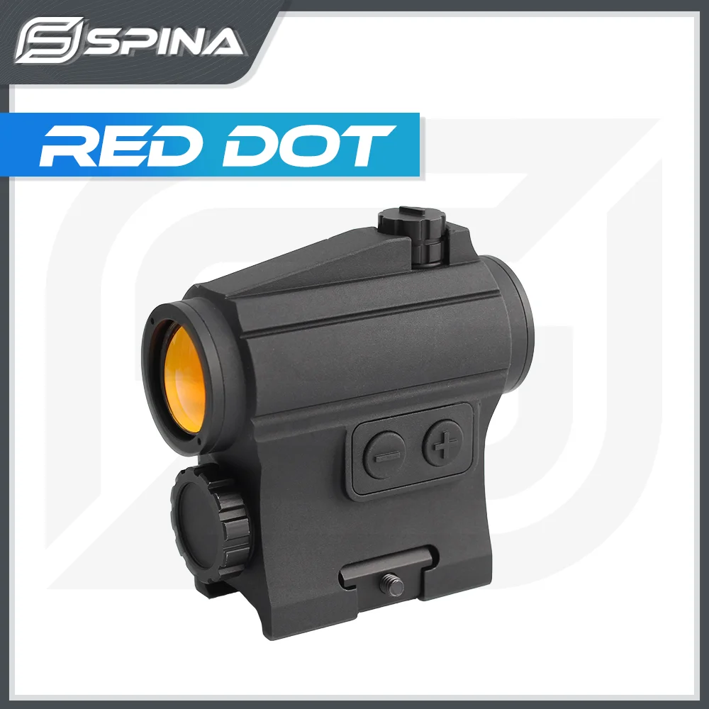 Spina Optics HD Red Dot Sight Tactical 2 MOA 10 Levels Red Light Waterproof Shockproof Optical Dot Sight for Hunting shooting