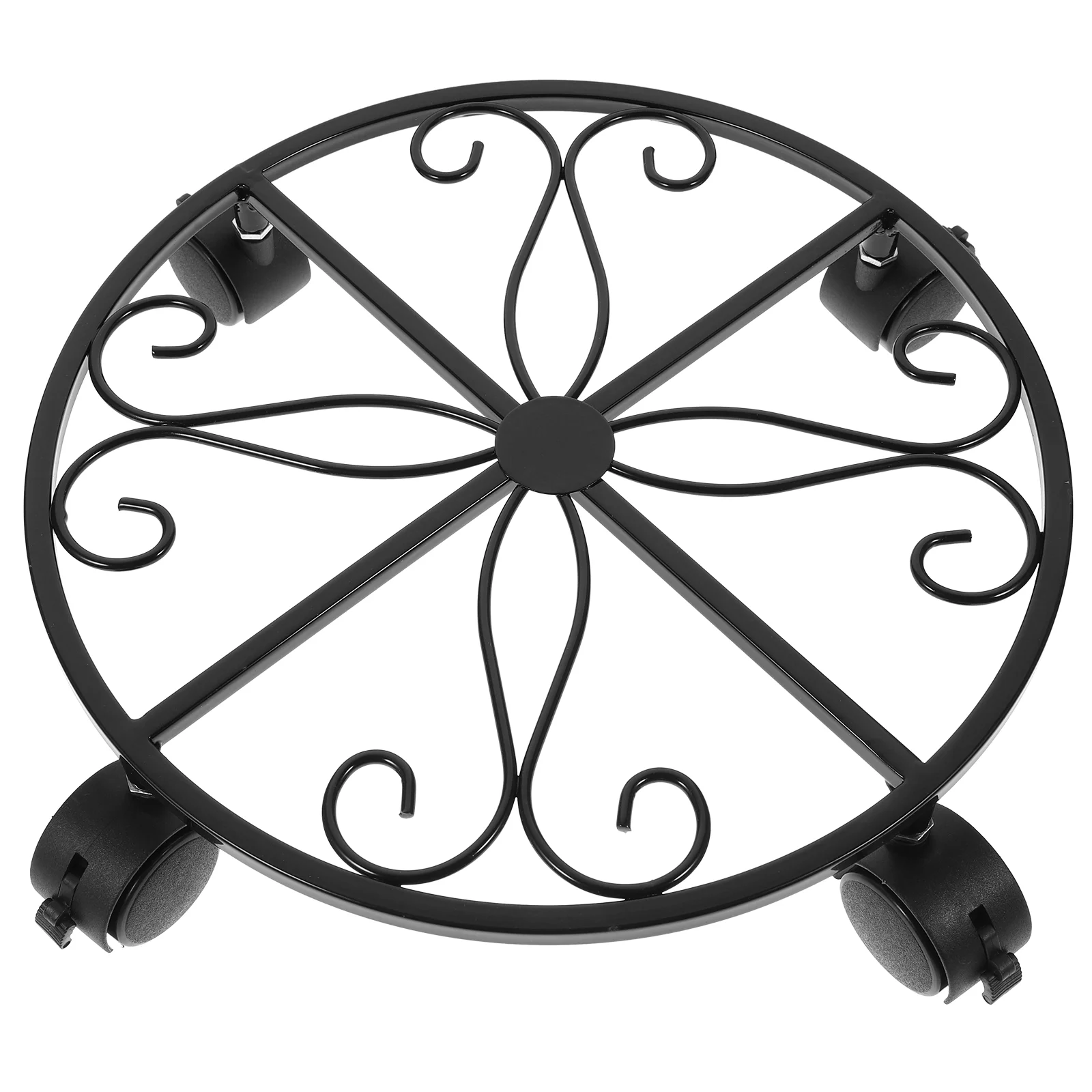 

Iron Flower Stand Caster Pot Mover Pallet Wheels Metal Bracket Casters Tray Corner Stands