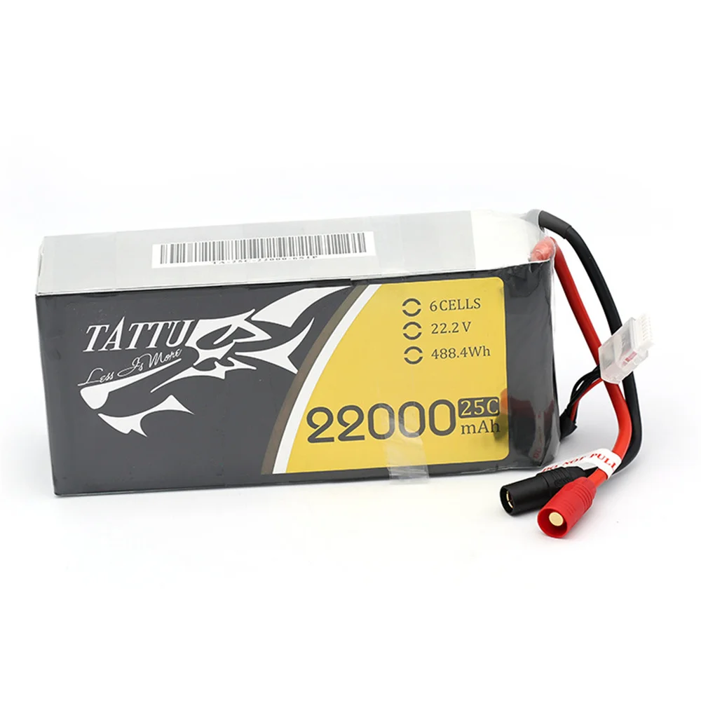 ACE TATTU 22000mAh 22.2V 6S1P 488wh LiPO Battery Burst 25C for Big Load Multirotor FPV Drone Hexacopter Octocopter - купить по