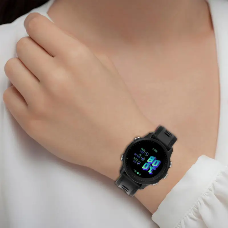 

Аксессуары для часов, водонепроницаемый сменный ремешок, устойчивый к поту ремешок для часов, многоцветный Силиконовый ремешок для часов Garmin Forerunner955