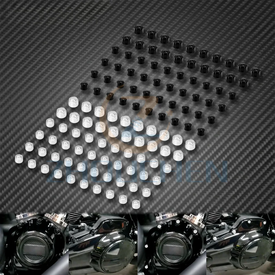 

60PCS Motorcycle Accessory Engine Bolt Screw Cap Cover Protection for Harley Touring Sportster Softail Cafe Racer Modified Parts