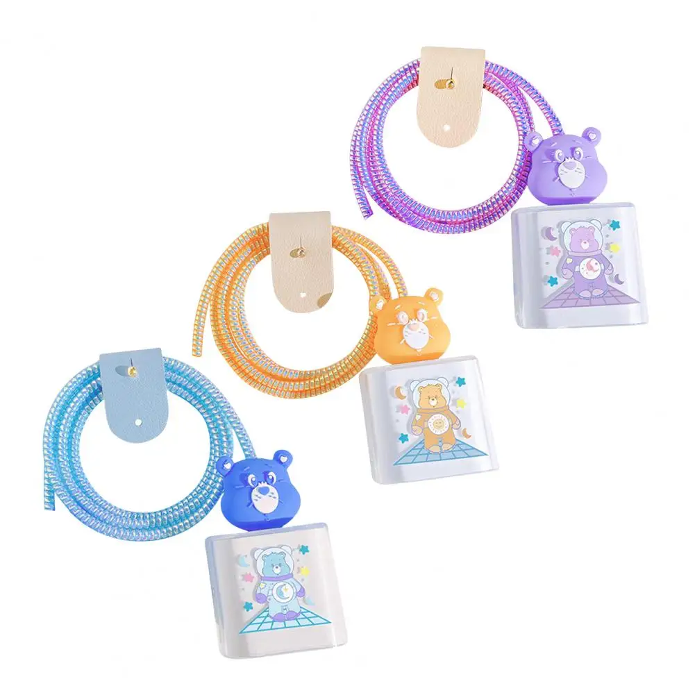 1 Set Charger Protective Case Stylish Cartoon Design PC Multifunctional Practical Data Cable Protector for iPhone 18W/20W | Мобильные