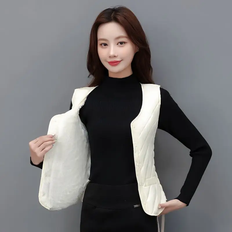 

Женский пуховик без рукавов, теплый однотонный пуховик на белом утином пуху, T392, новинка осенне-зимнего сезона 2023