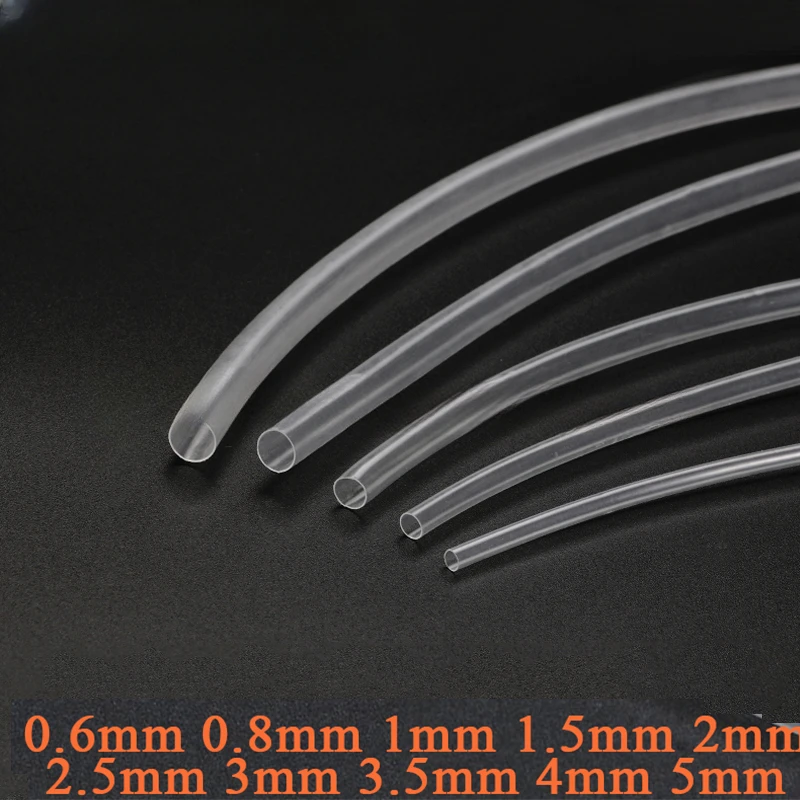 

Heat Shrink Tube 0.6/0.8/1/1.5/2/2.5/3/3.5/4/5mm 2:1 Transparent HeatShrink Tubing Shrinkable Sleeving Wrap DIY Wire Cable