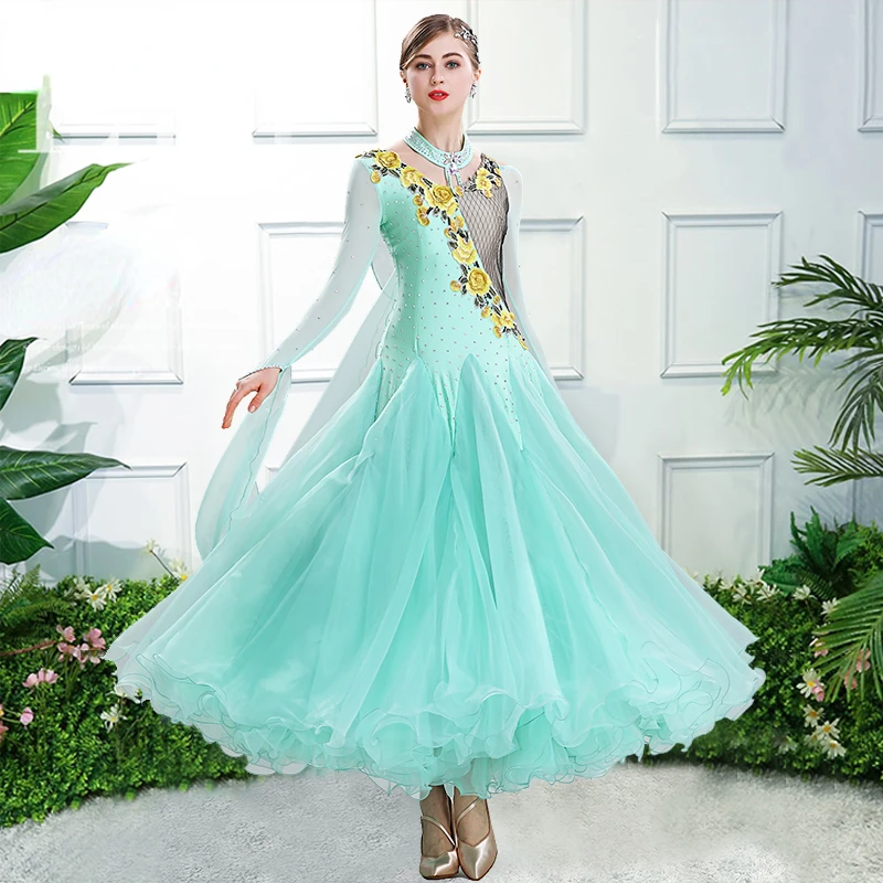 

Ballroom Dance Competition Dresses Women Modern Costumes Waltz Foxtrot Dress Standard Ballroom Dance Big Swing Tango Dress