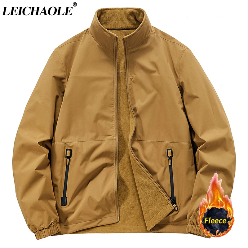 

5XL Plus Size Men's Jackts Fleece Sweater Sports Sweater Coat Plush Men Charge Coat Inner Tank Shake Fleece Jacket Outwear Men