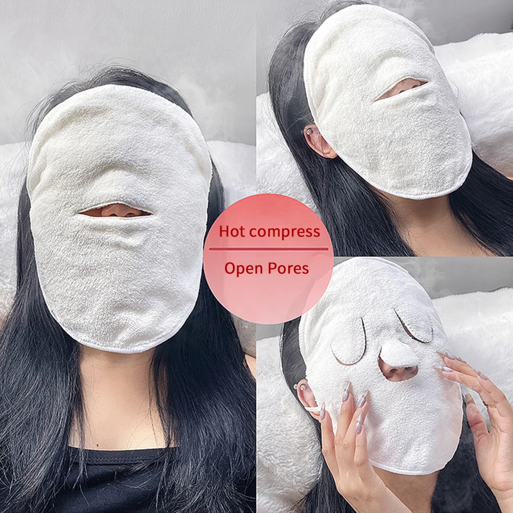 

Sdotter ​SPA Face Towel Hot Compress Cotton Towel Mask Facial Open Pores Moisturizing Steamer Hot Cold Skin Care Beauty Makeup T