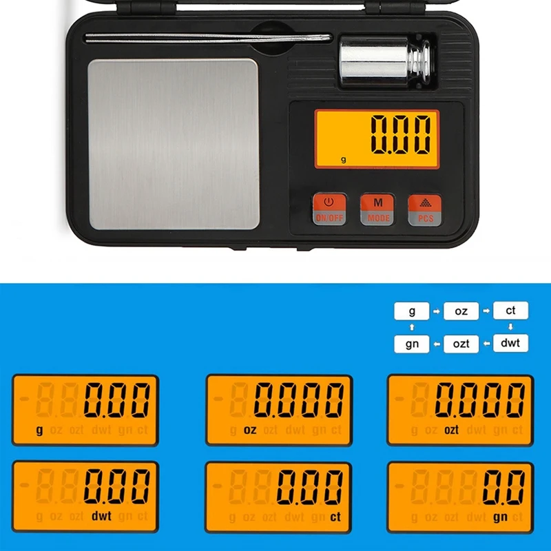 Цифровые весы для золотых ювелирных изделий из стерлингового серебра 0 01 Вес