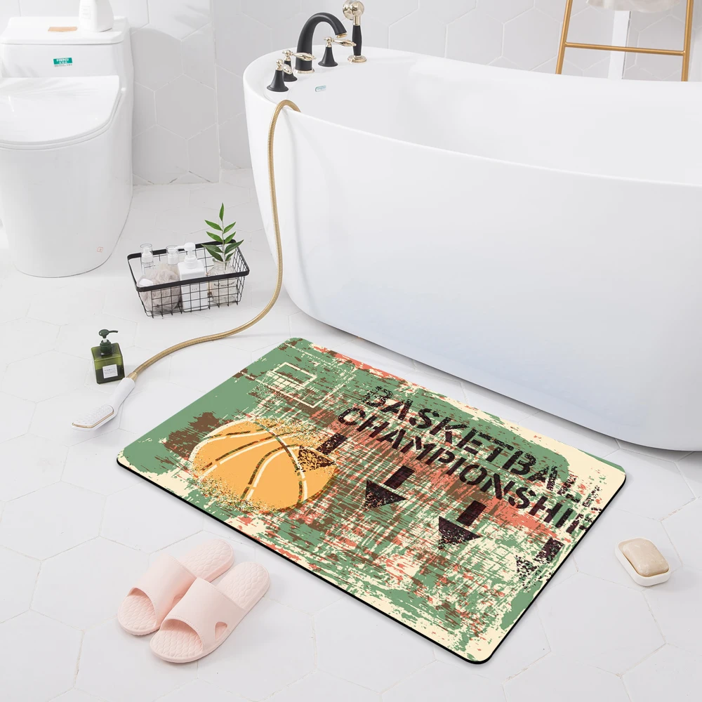 

Nordic Bathroom Anti-Slip Absorb Water Floor Mat Home Toilet Shower Room Rugs Hallway Kitchen Doormat Decoration Bedroom Carpet