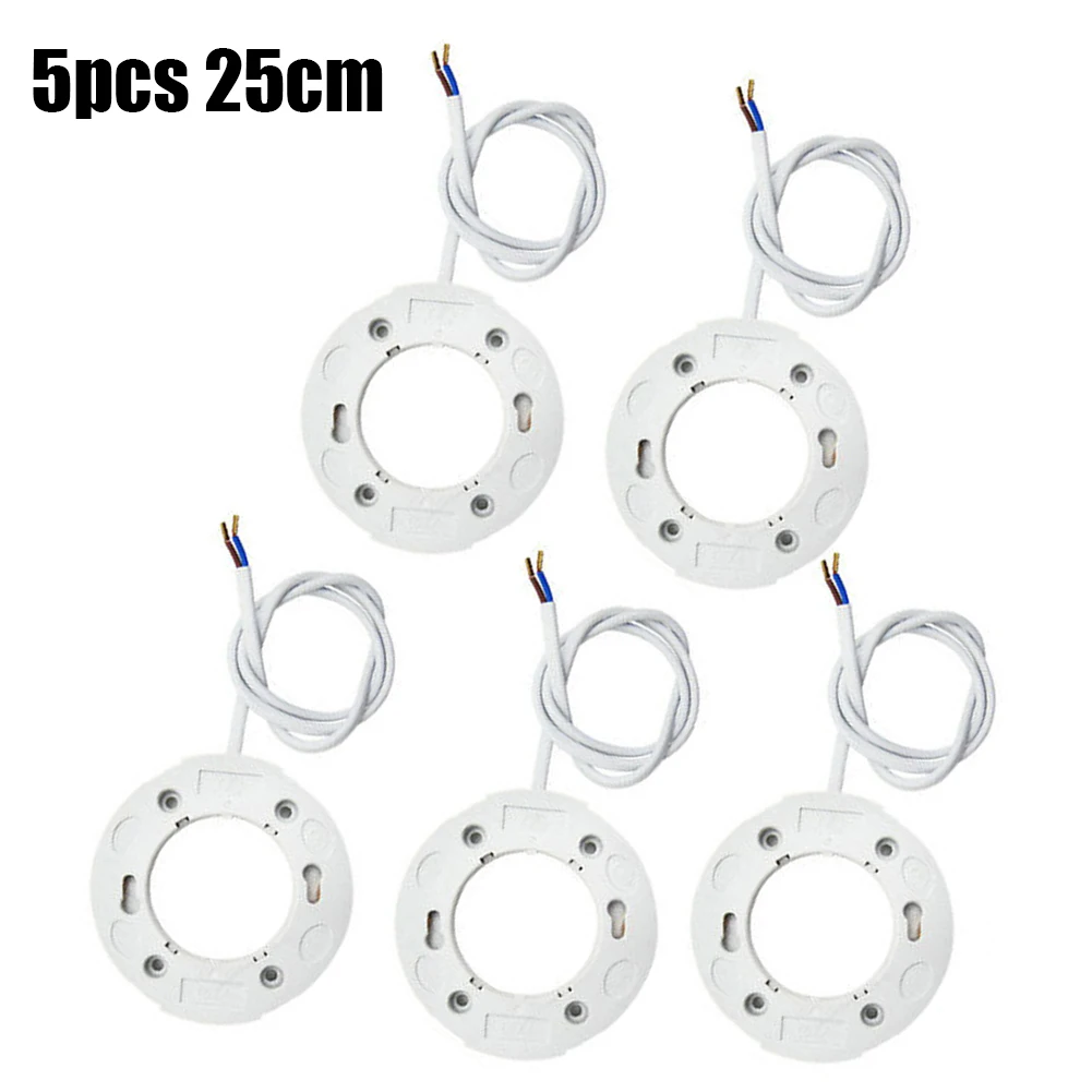 

5pcs GX53 Light Socket Base Light Holder For GX53 Lamps Fly Leads For GX53 Light Bulbs Adapter Fitting Connector Bases
