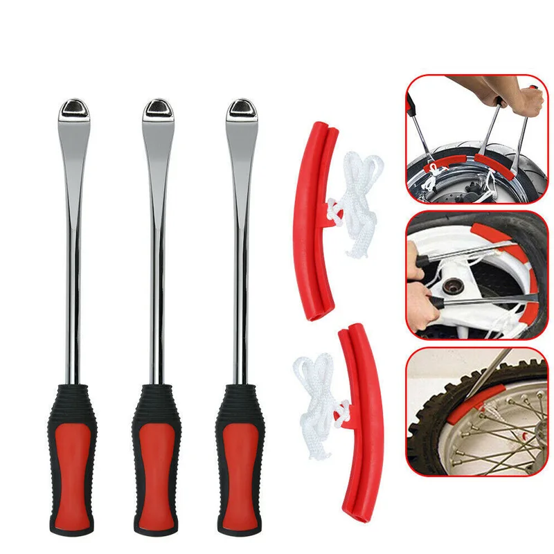 

Рычаги для смены шин мотоциклов, велосипедов, авто ложка комплект шин, сменная деталь, защита обода, профессиональный инструмент для ремонт...