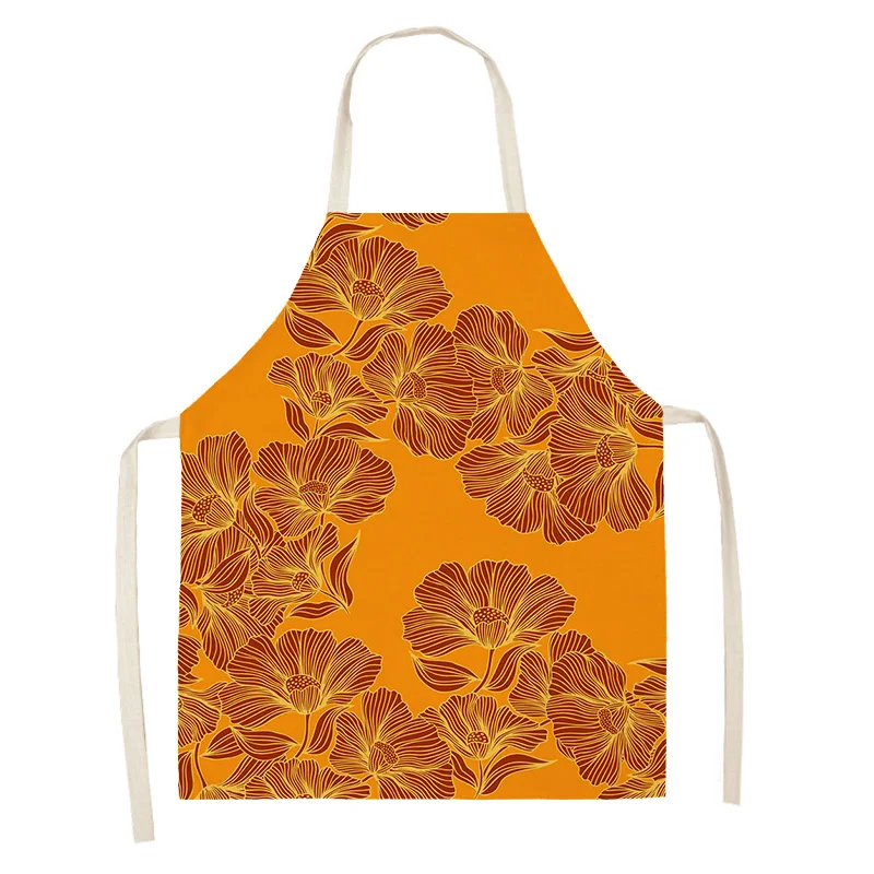 Льняной фартук бохо большой размер