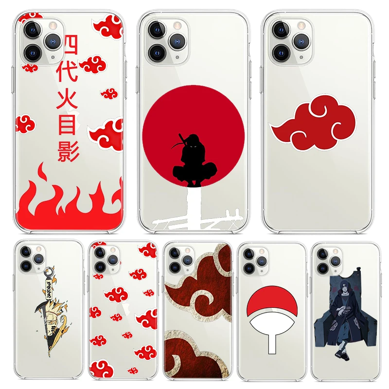 

Japanese Anime Naruto For Apple iPhone 7 8 X XR XS 11 12 13 Pro Max Mini Plus luxury Transparent TPU Non-slip Phone Case