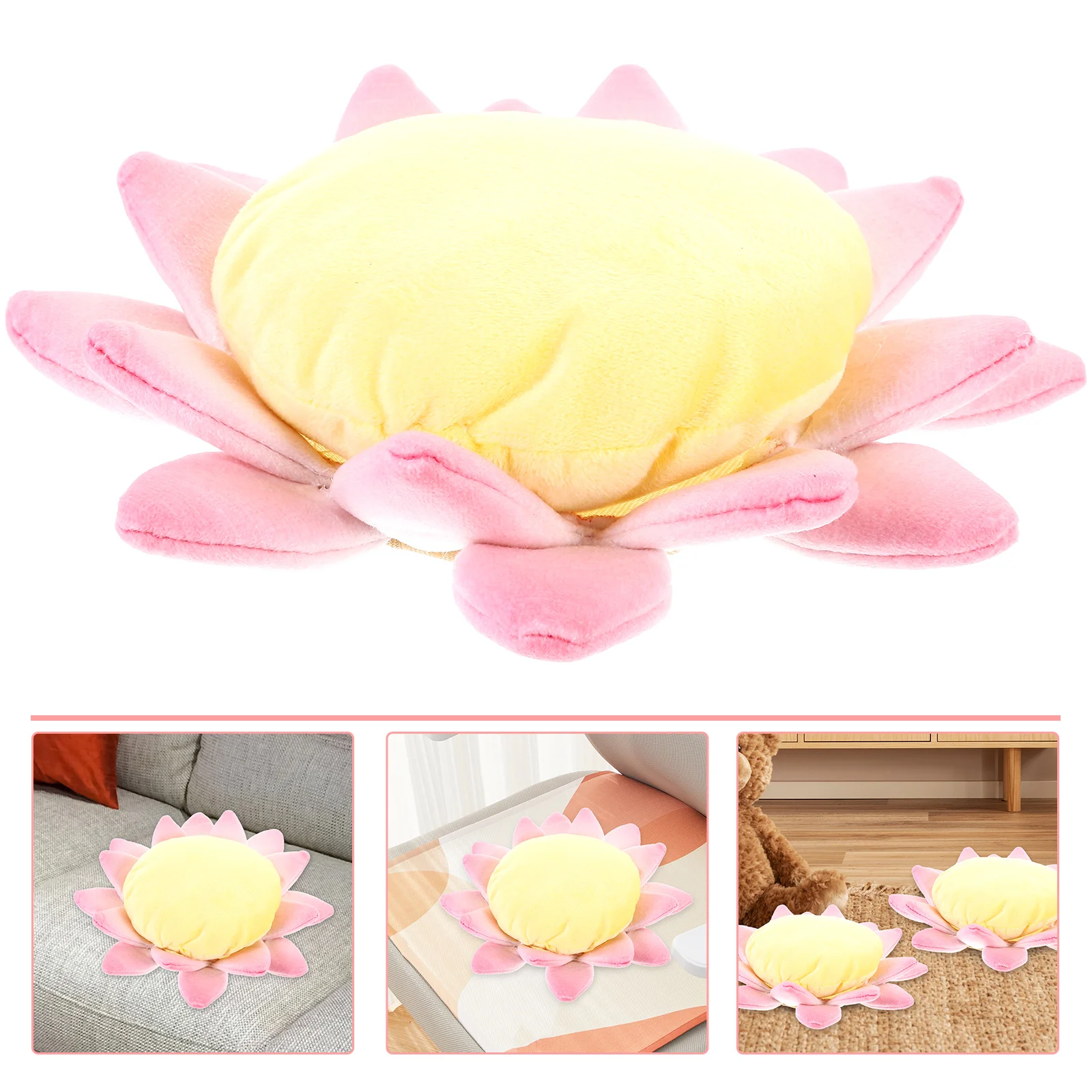 

Ornaments Plush Stuffed Flower Decor Home Throw Pillow Lotus Shape Shaped Cushion