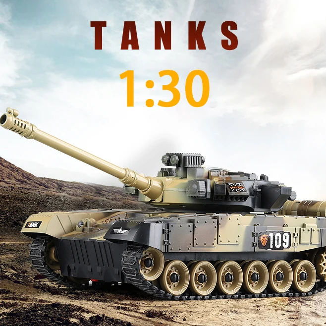 

RC Tank Crawler Tiger War Tank Military Vehicles 1/30 7CH Fight Panzer Light Sound Battle Games Remote Control Electric Toys