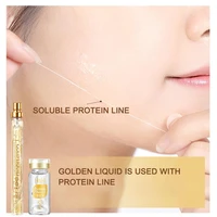 golden protein set face serum active collagen silk thread facial essence anti aging smoothing moisturizing hyaluronic skin care