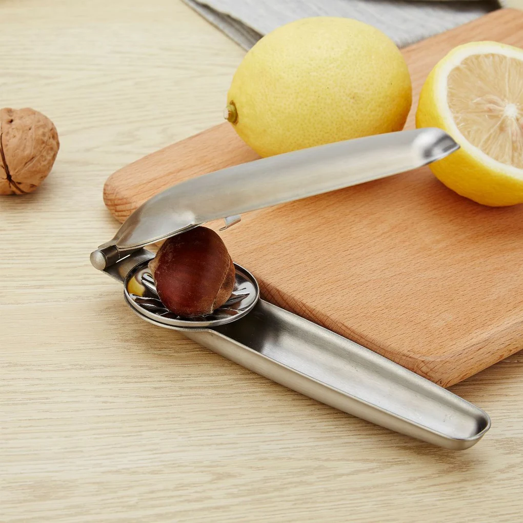 

Stainless Steel Quick Chestnut Clip Plier Metal Nut Cracker Sheller Opener Kitchen Tool