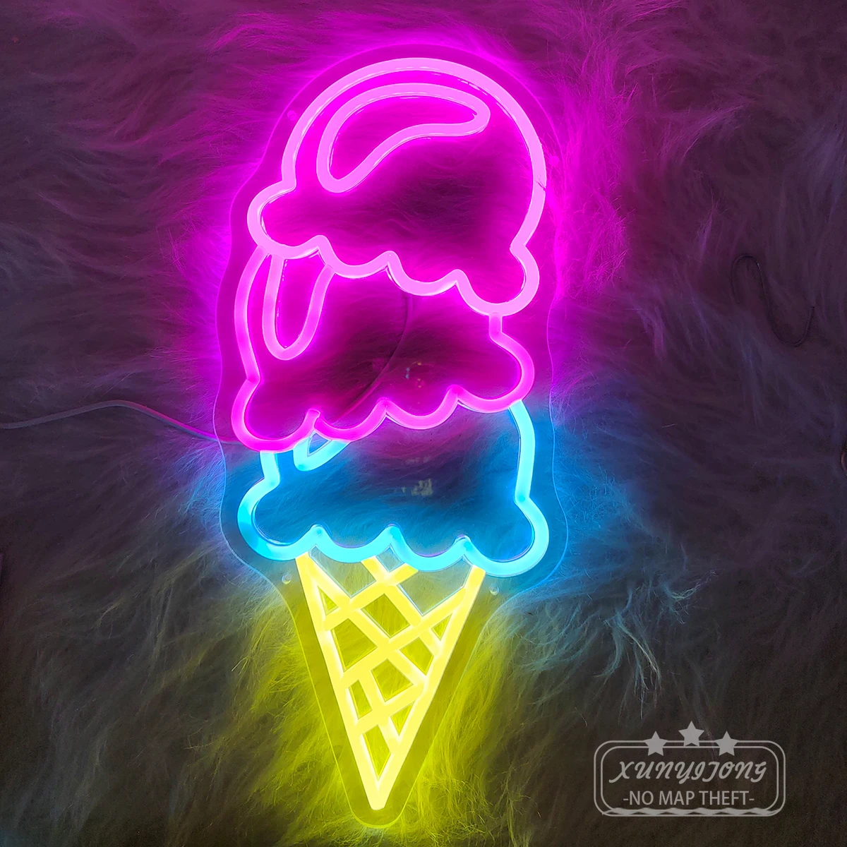 Неоновые вывески с мороженым буквы магазины персонализированные светодиодные