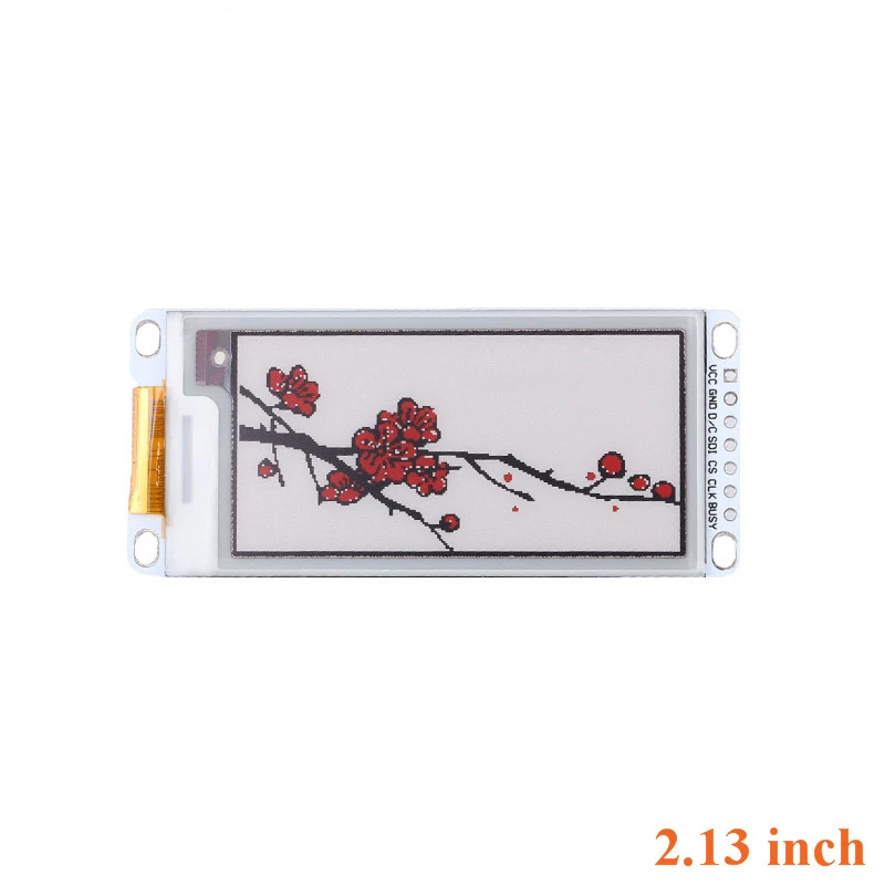 

2.13" E-Ink Display Screen .13 Inch E-Paper Module 2 Black Red White Color SPI Supports Partial Refresh For Arduino