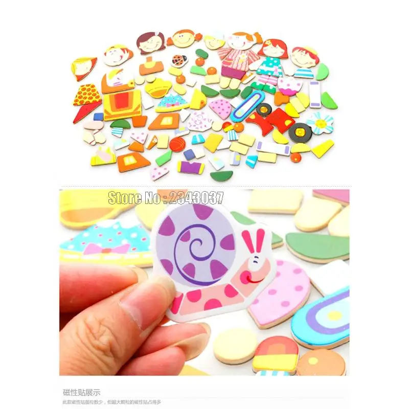 Многофункциональный Развивающий пазл с животными из джунглей деревянный