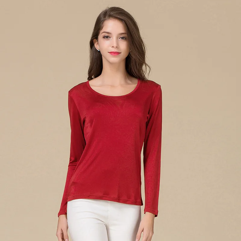 

Женский топ с круглым вырезом, однотонный Повседневный Топ с длинным рукавом, весна-осень 2022