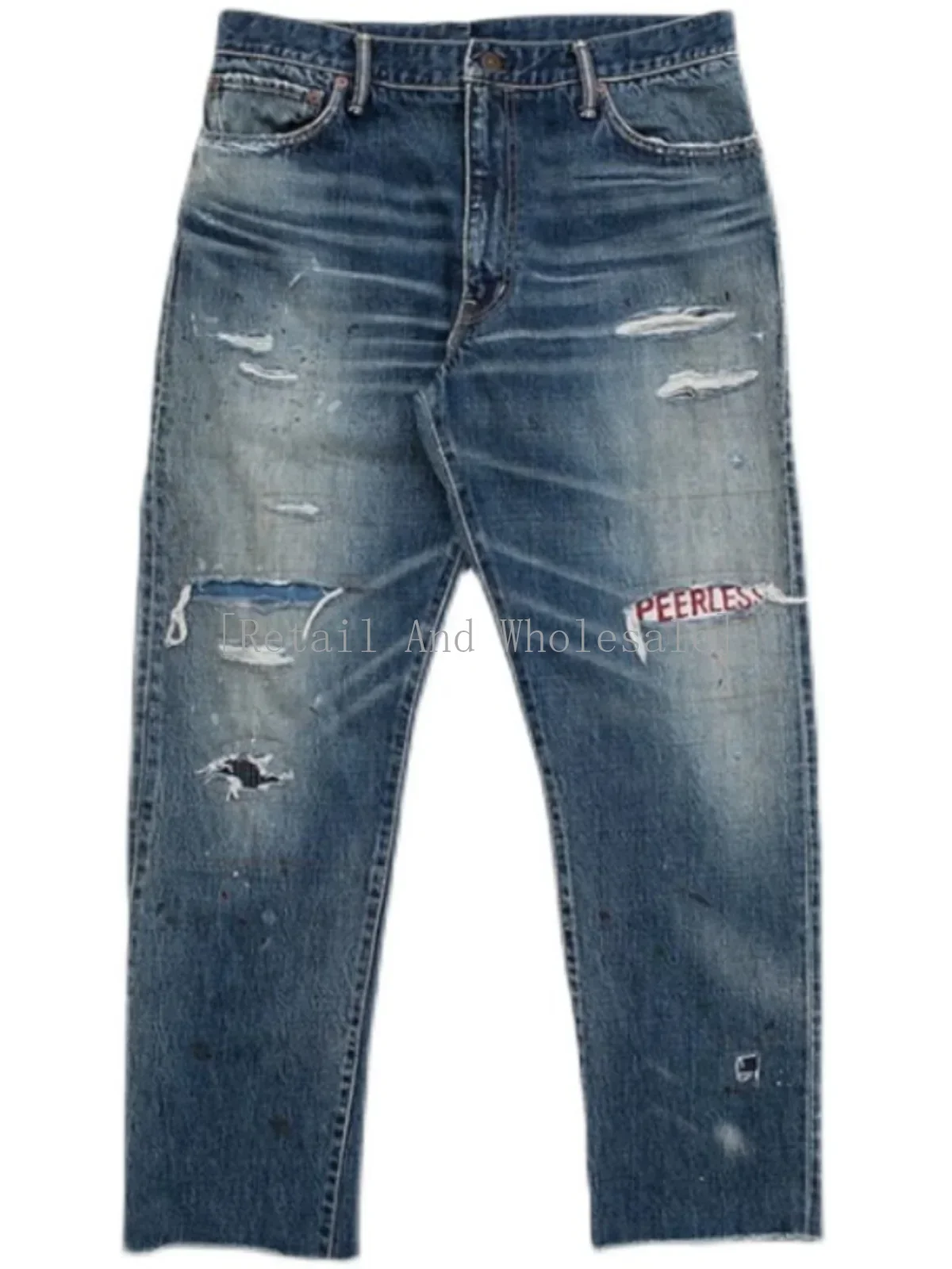 Фото [Розничная и оптовая продажа] VISVIM WMV 0021 PARCO JOURNEYMAN JM Washed Destroy Nine Point Jeans 071 №2