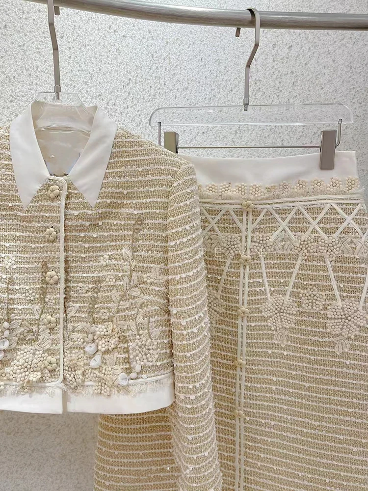 DEAT Элегантный комплект из 2 предметов с 3D цветком контрастного цвета короткий топ