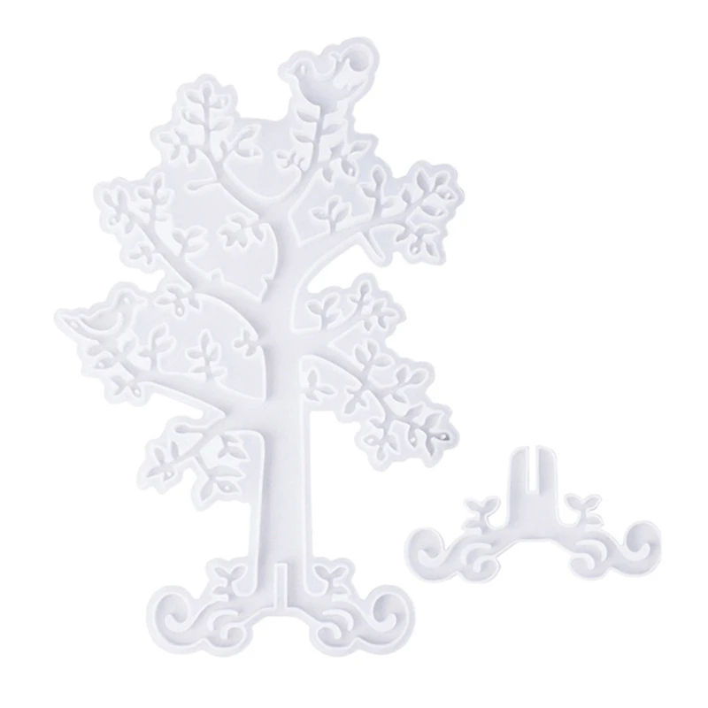

Jewelry Tree Organizer Resin Molds For Resin Casting Ring Holder Silicone Molds For Necklace Earring Display Stand Mold