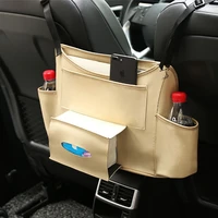 car back seat storage bag organizer hanging bag paper towel mobile phone storage felt foldable bag organizer car accessorie tool