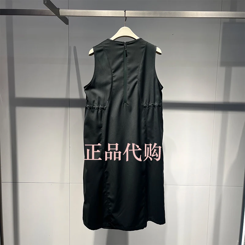 Golf Apparel New Fashion Sleeveless A-line Skirt with Round Neck in Summer of 2023 Fake Two-piece Workwear Dress Female