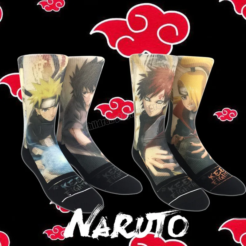 Новые товары Наруто модные носки с принтом женские трендовые аниме для мальчиков