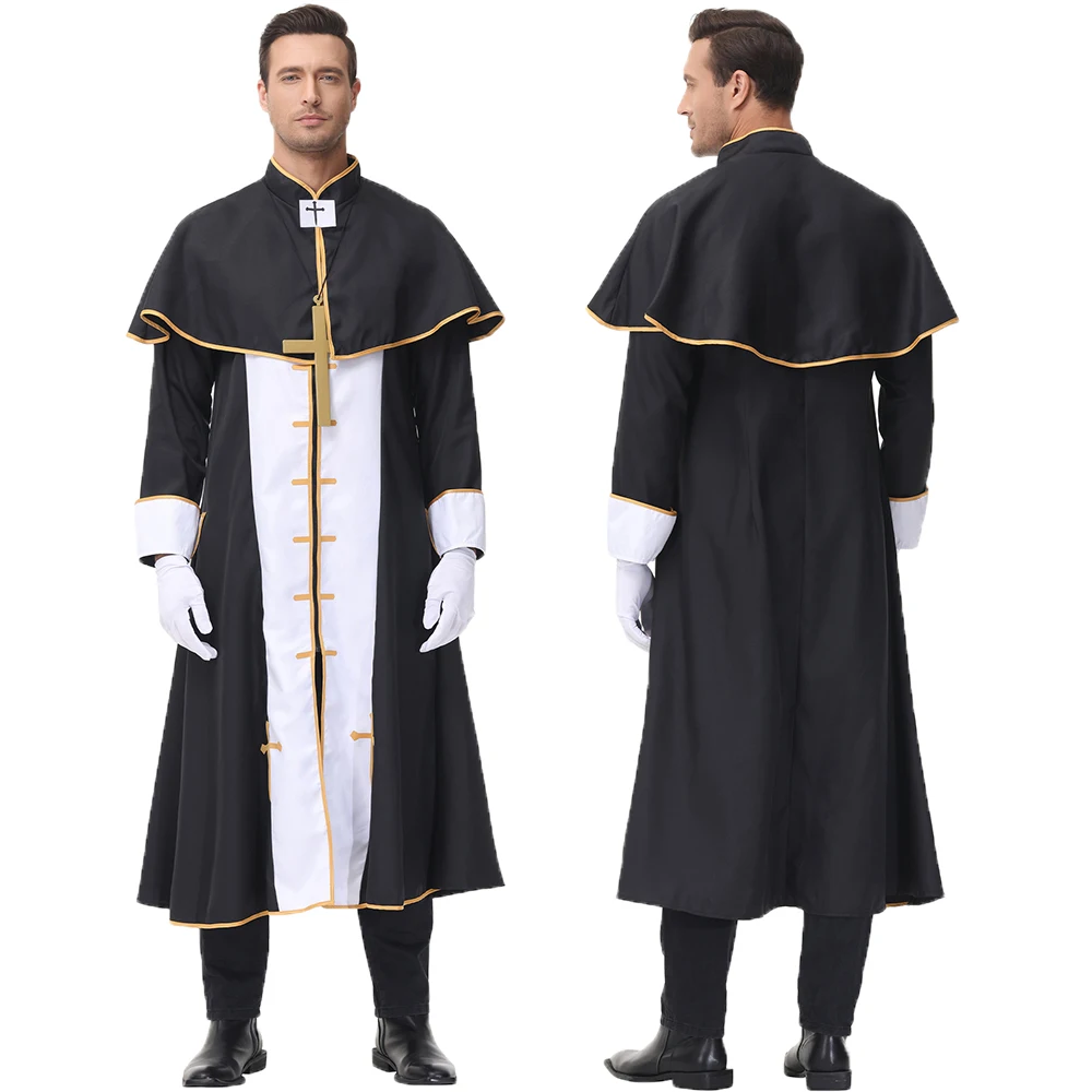 

Женский костюм вампира, черные и белые перчатки в стиле ретро, для взрослых, для папы, Марии, для Хэллоуина