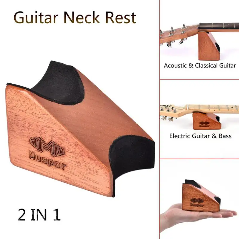 

Портативная подушка для поддержки шеи для электрогитары, 9,5x6x6,5 см, кронштейн для укулеле для скрипки из красного дерева и нескользящая наклейка