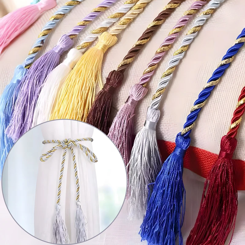 

150cm Curtains Tiebacks Clip Holders Tassel decorative Curtain Tie Fringe for curtains Buckle Rope house accessories Home Decor