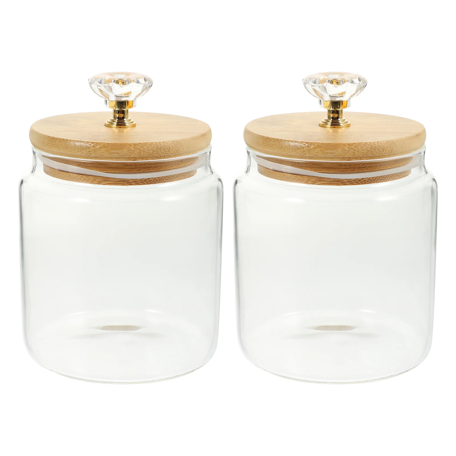 

2pcs Glass Cereal Containers Coffee Beans Container Glass Storage Container Well-made Housewarming Presents for Decoration