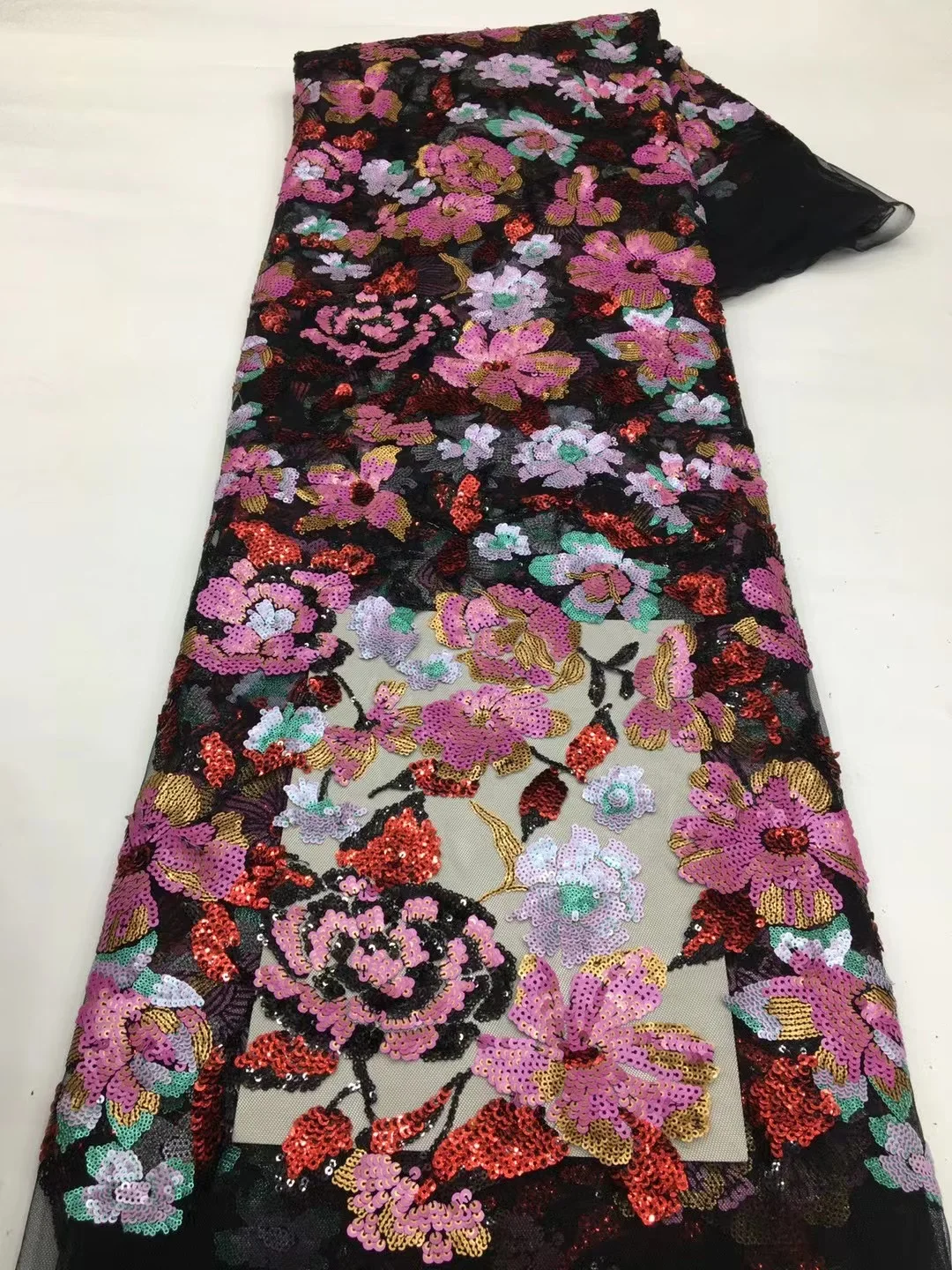 Новые нигерийские блестки, вышитая бисером кружевная ткань, французский тюль, африканская кружевная ткань для свадебного платья HXX5661