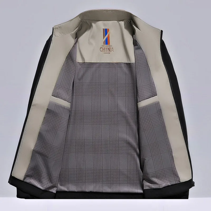 Новинка весна-осень 2024 модная трендовая однотонная куртка с воротником-стойкой