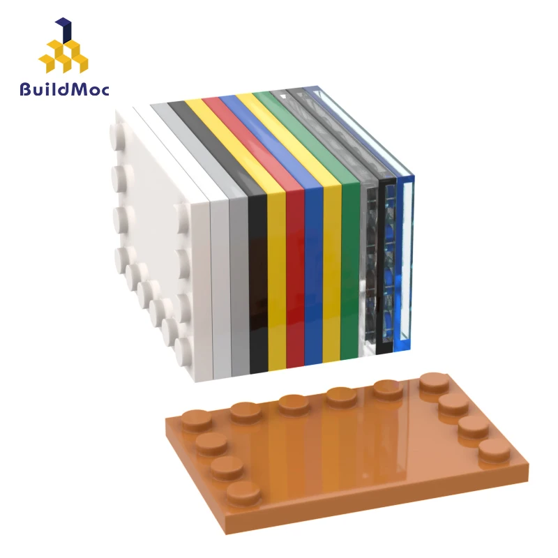

BuildMoc, 10 шт., сборы 6180, 6x4, края, частицы, промежуточная световая панель светильник кирпичи, строительные блоки, сменные детали, игрушки для дет...
