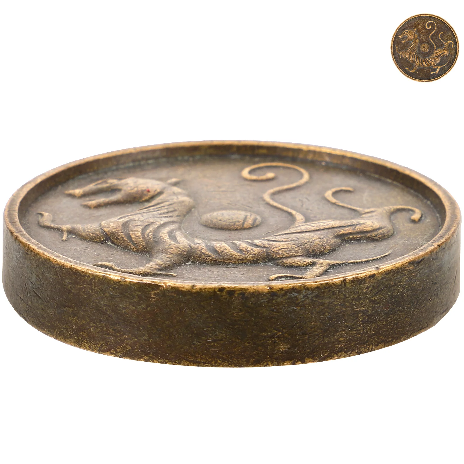 

Copper Paperweight Chinese Dragon Pattern Statue Paper Weight Congratulatory Gift