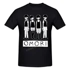 Футболка Omori с графическим принтом, футболки с рисунком из 100% хлопка, футболки с коротким рукавом