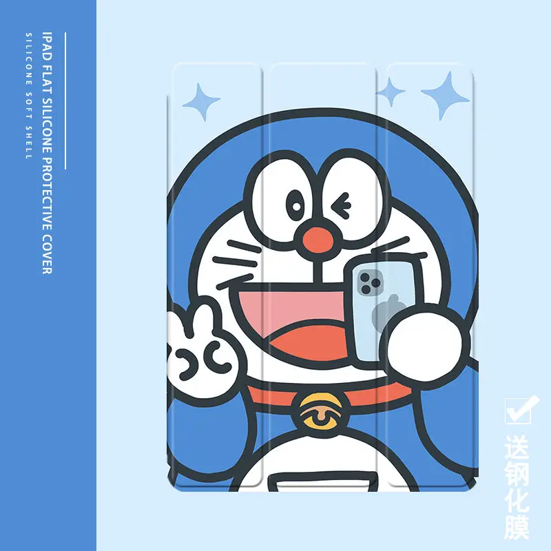 

Cartoon Cute Kawaii Doraemon 2021 New Pro11 Tablet Ipad 567 Protective Case Air4/3/2/1 with Pen Slot 10.2 Fall Protection Case