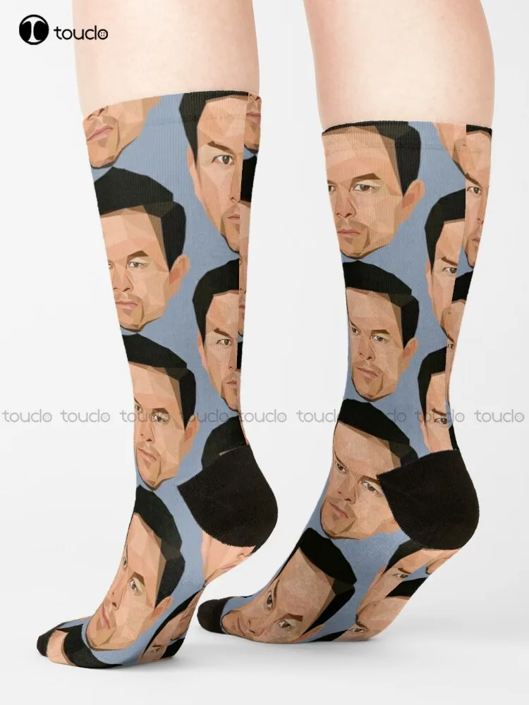 Низкие художественные носки Mark Wahlberg женские черные унисекс Молодежные для