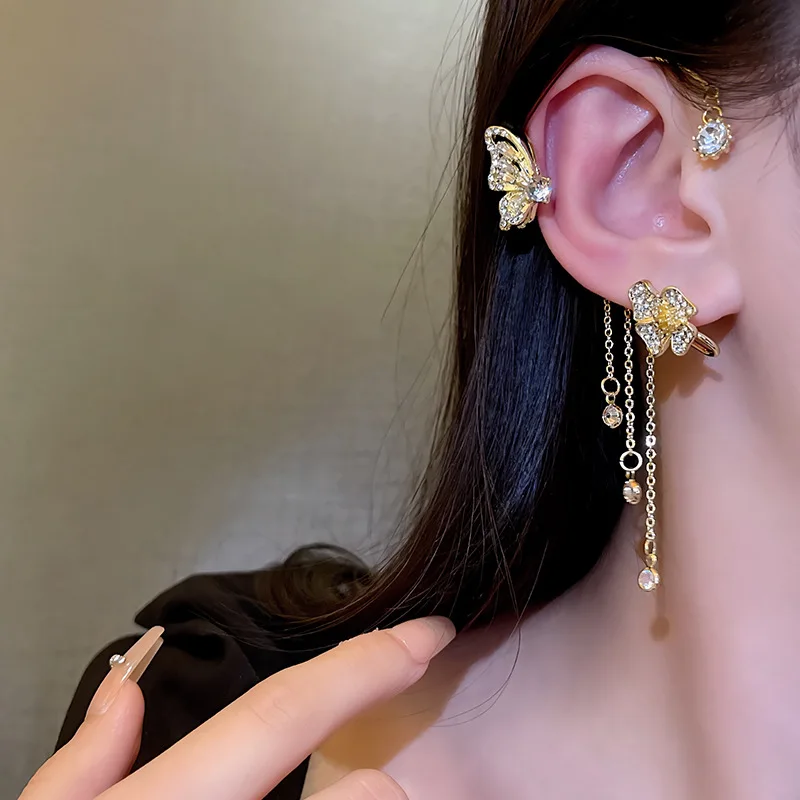 

Ear Bone Clips More Than 30 Styles Dangle Earrings Without Holes Fake Piercing Dangling Earring Accessories for Women Wholesale