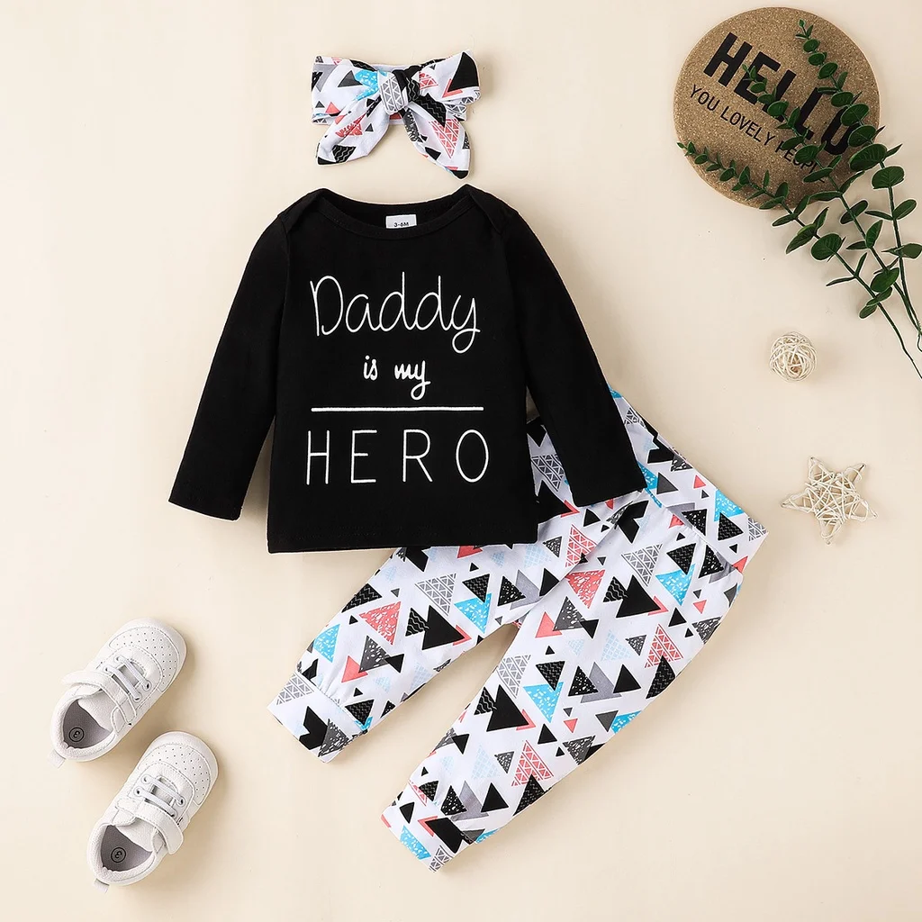 

Suit For Kid Girl 0-18 Months Long Sleeve T-shirt And Pants Outfit Toddler Infant Clothing Set Kids Wear For Newborn