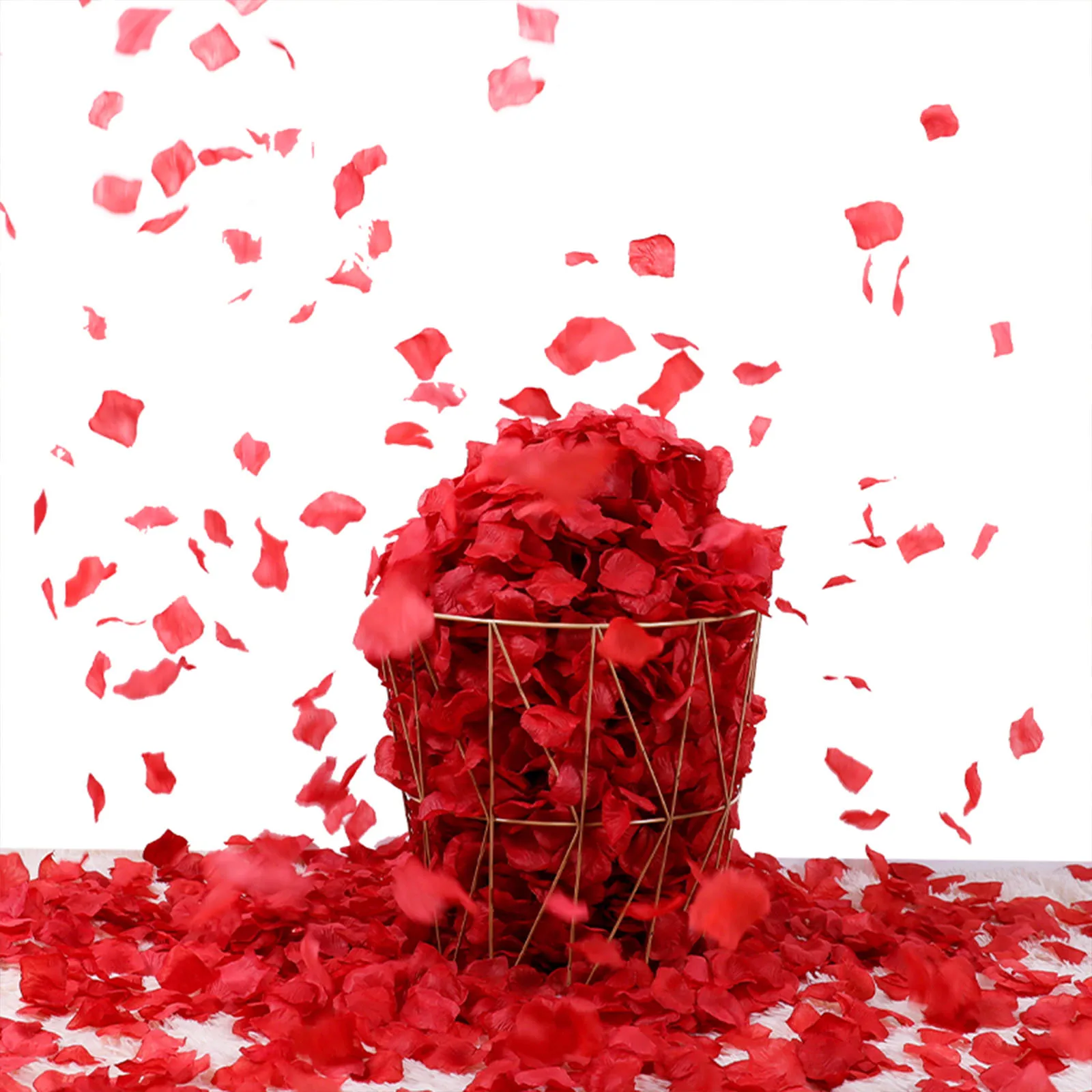 

1000pcs/pack Artificial Petals Gold Silver Red Artificial Flower Silk Petals Valentine Day Baby Shower Wedding Party Decoration