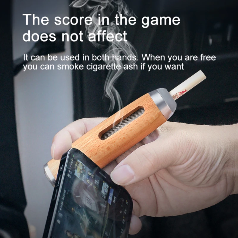 

1PC Portable Handheld Ashtrays Anti Soot-flying Cigarette Cover Car Ashtray Wood Cigarette Holder For Working Driving Gaming