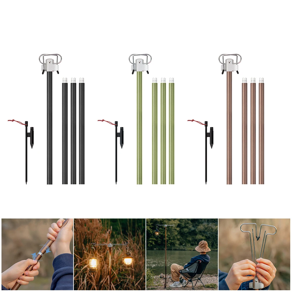 

Camping Fishing Light Hanger Rack Aluminum Alloy Foldable Lamp Post Pole Portable Fishing Hanging Light Fixing Stand Holder Tool